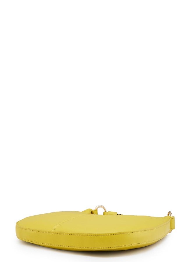 كابريس حقيبة كابريس ميندي هوبو، متوسطة الحجم | حقيبة كتف أنيقة للنساء مزودة بحزام كتف وسحاب إغلاق آمن، وشعار معدني فاخر | مثالية للاستخدام اليومي والمناسبات غير الرسمية (لون أخضر ليموني) - Image 5